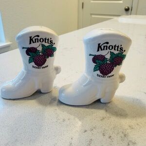 Vintage Knott’s Berry Farm Cowboy Boot Salt & Pepper Shakers